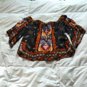 Paisley print top